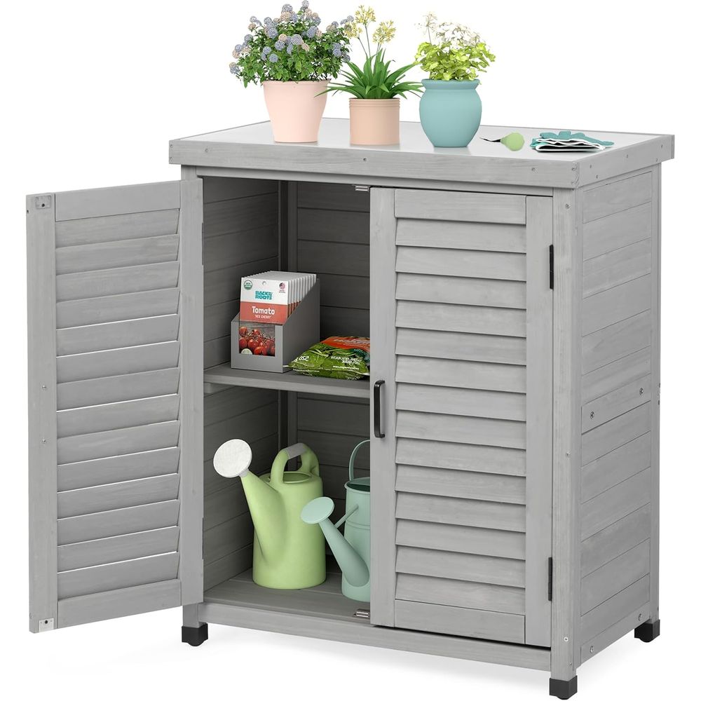 Garden Bench Metal - Outdoor Storage Cabinet & Potting Bench