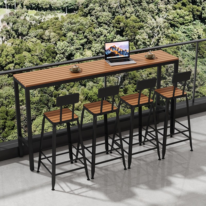 Outdoor Furniture For Cafe - Modern Outdoor Weather-Resistant Bar Table Long