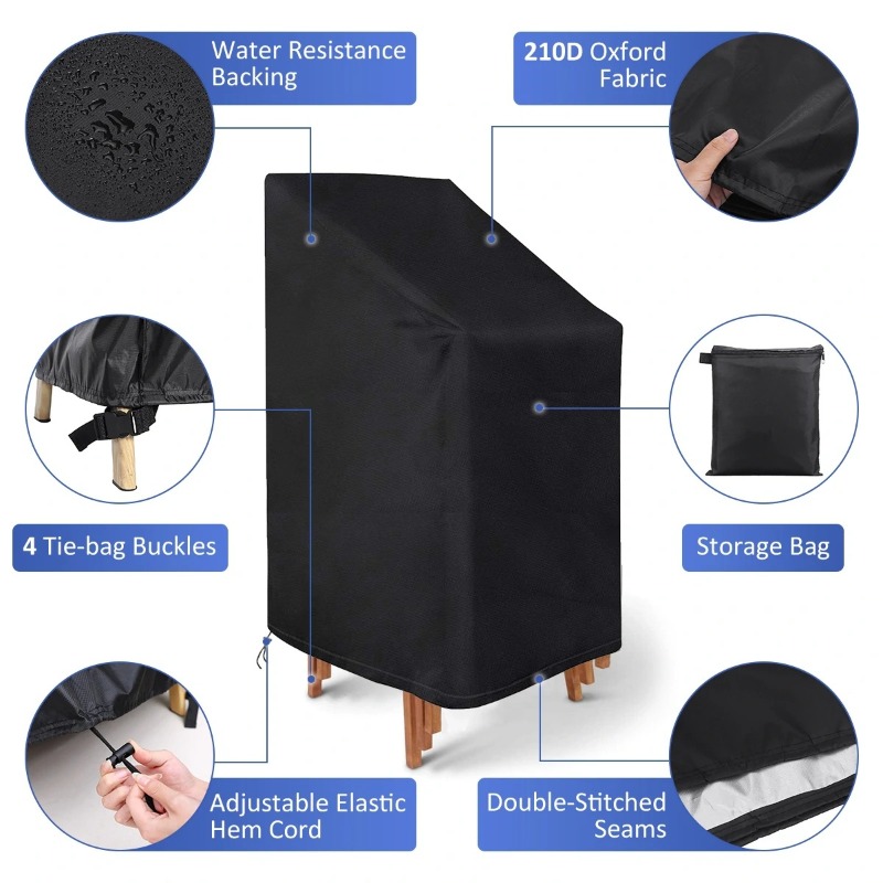 Outdoor Furniture Patio - 1/2/PCS Stacked Chair Dust Cover Waterproof