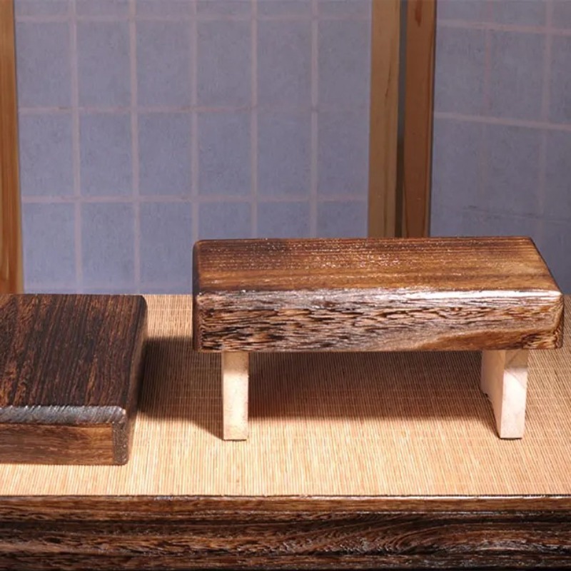 Outdoor Furniture Japanese Style - Portable Folding Wooden Footstool for Kids