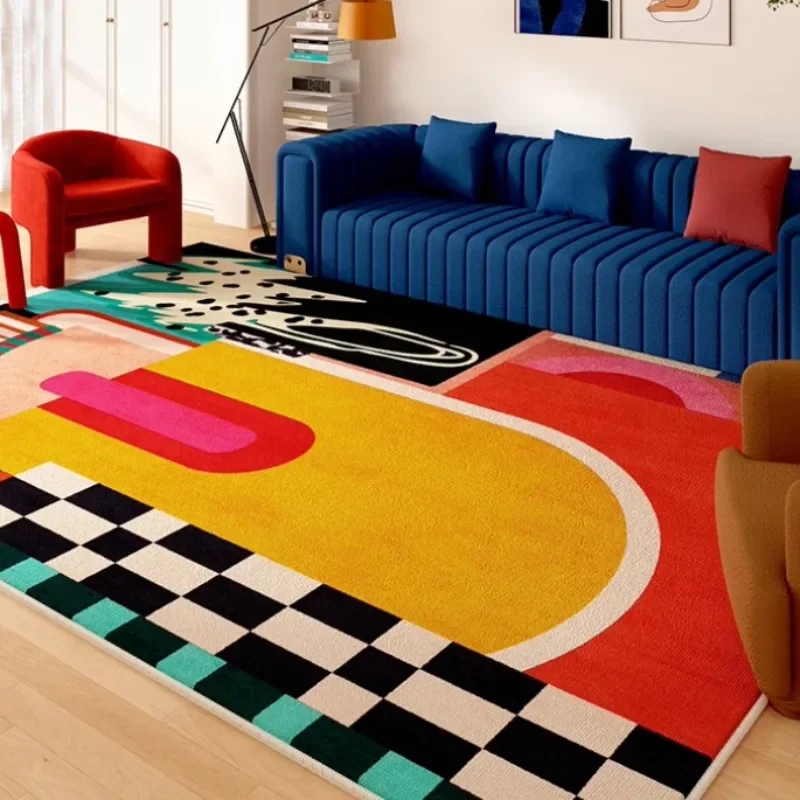 Outdoor Furniture For Cafe - Living Room Carpet Art Irregular Color