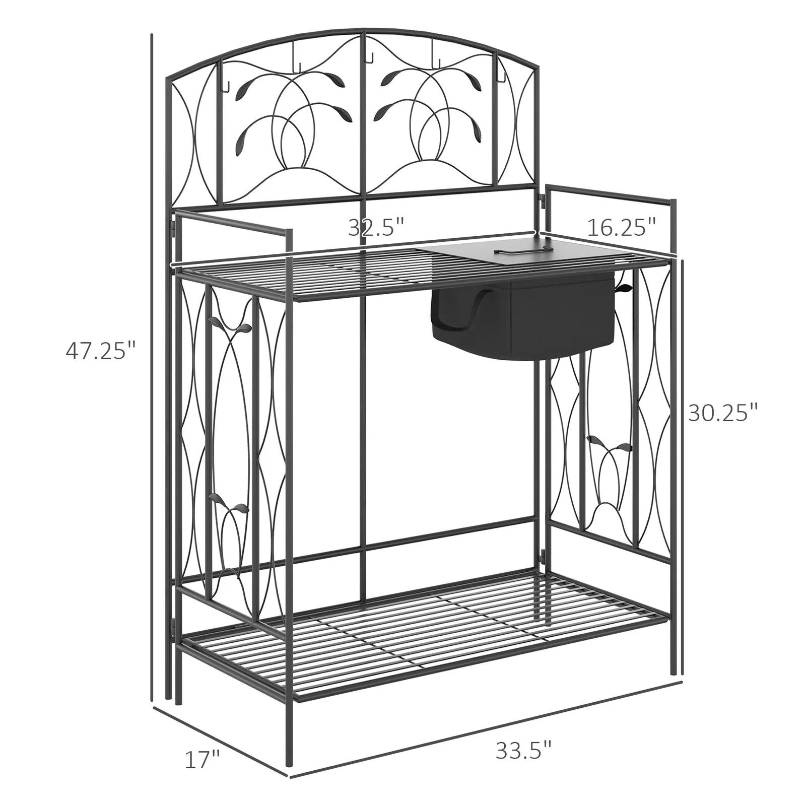 Garden Metal Potting Table Pla - Garden Bench Metal ulasan dan harga