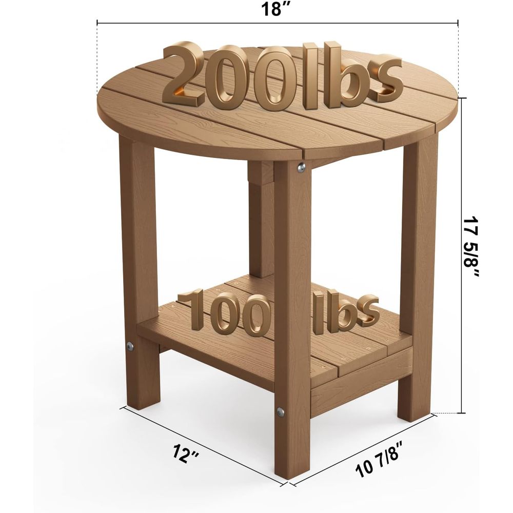 Outdoor 18 Inch Side Table wit - Outdoor Furniture Patio ulasan dan harga
