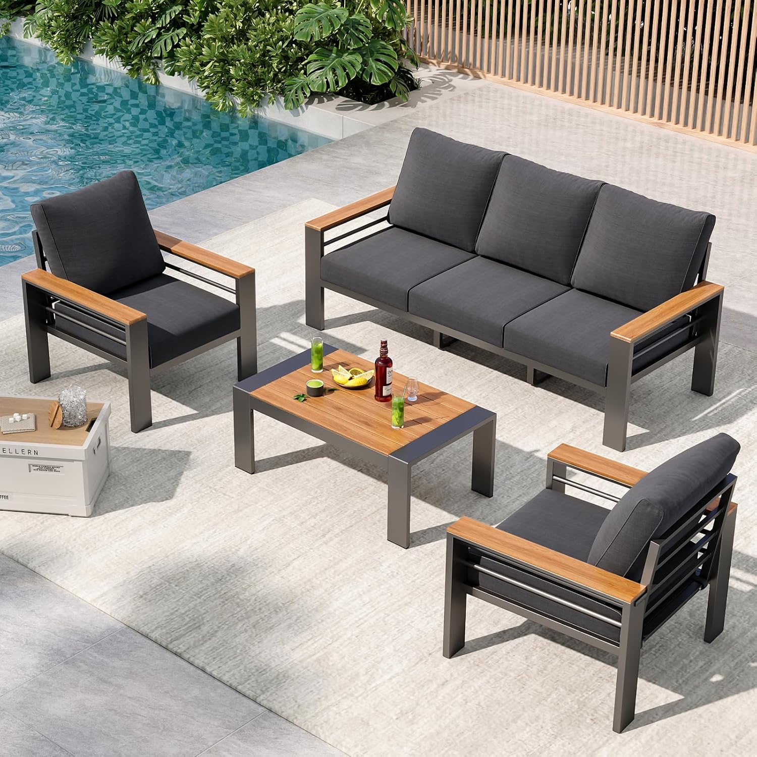 Patio Furniture Set, Aluminum  - Outdoor Furniture Ideas ulasan dan harga