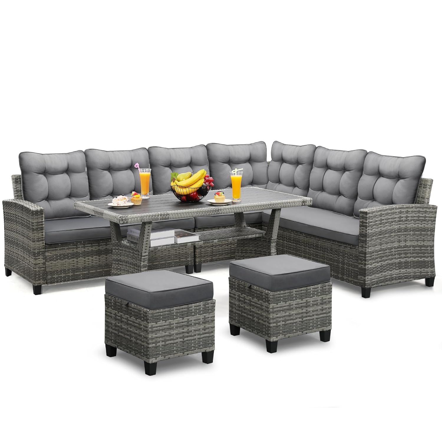 6 Piece Patio Furniture Set, D - Outdoor Furniture Ideas ulasan dan harga