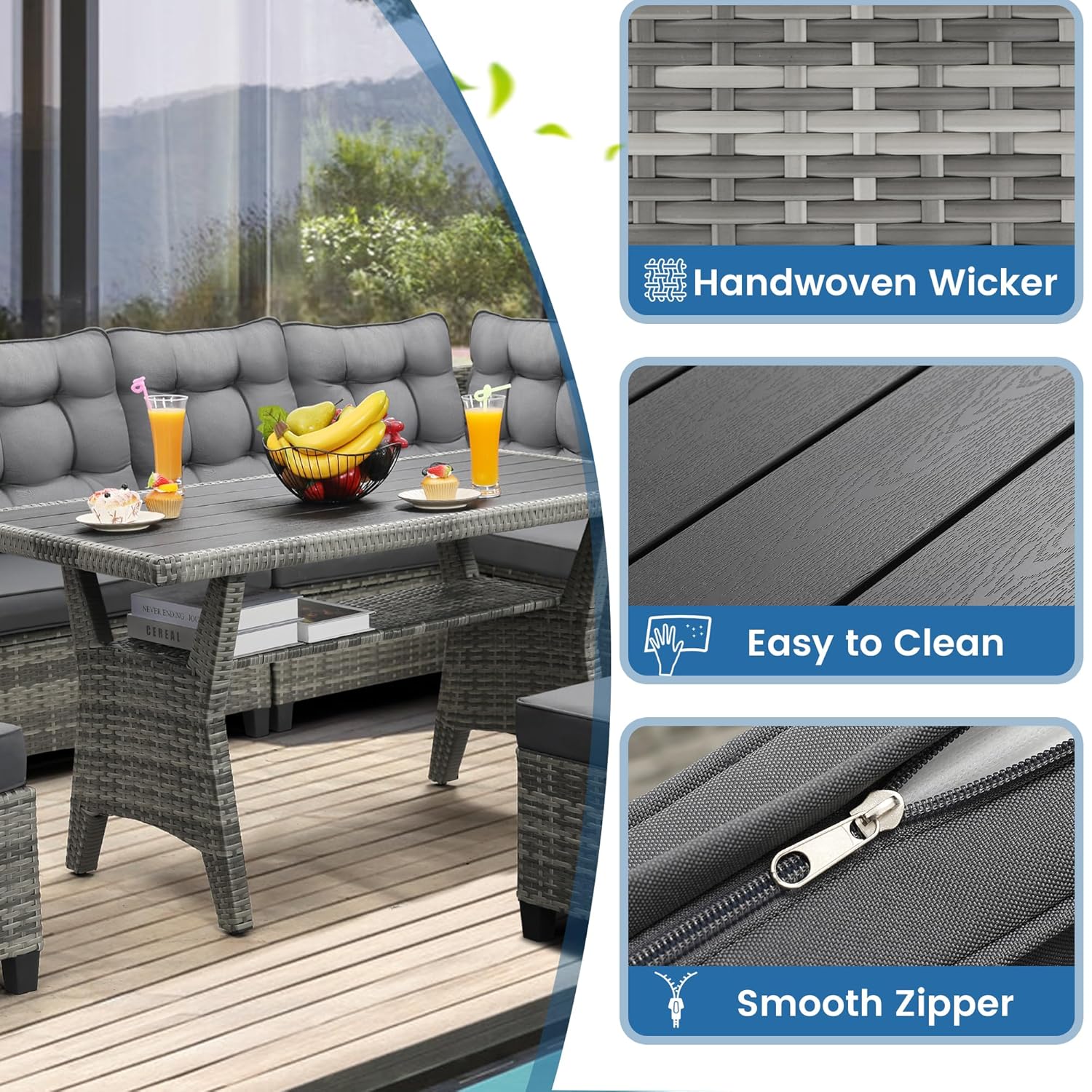 6 Piece Patio Furniture Set, D - Outdoor Furniture Ideas ulasan dan harga