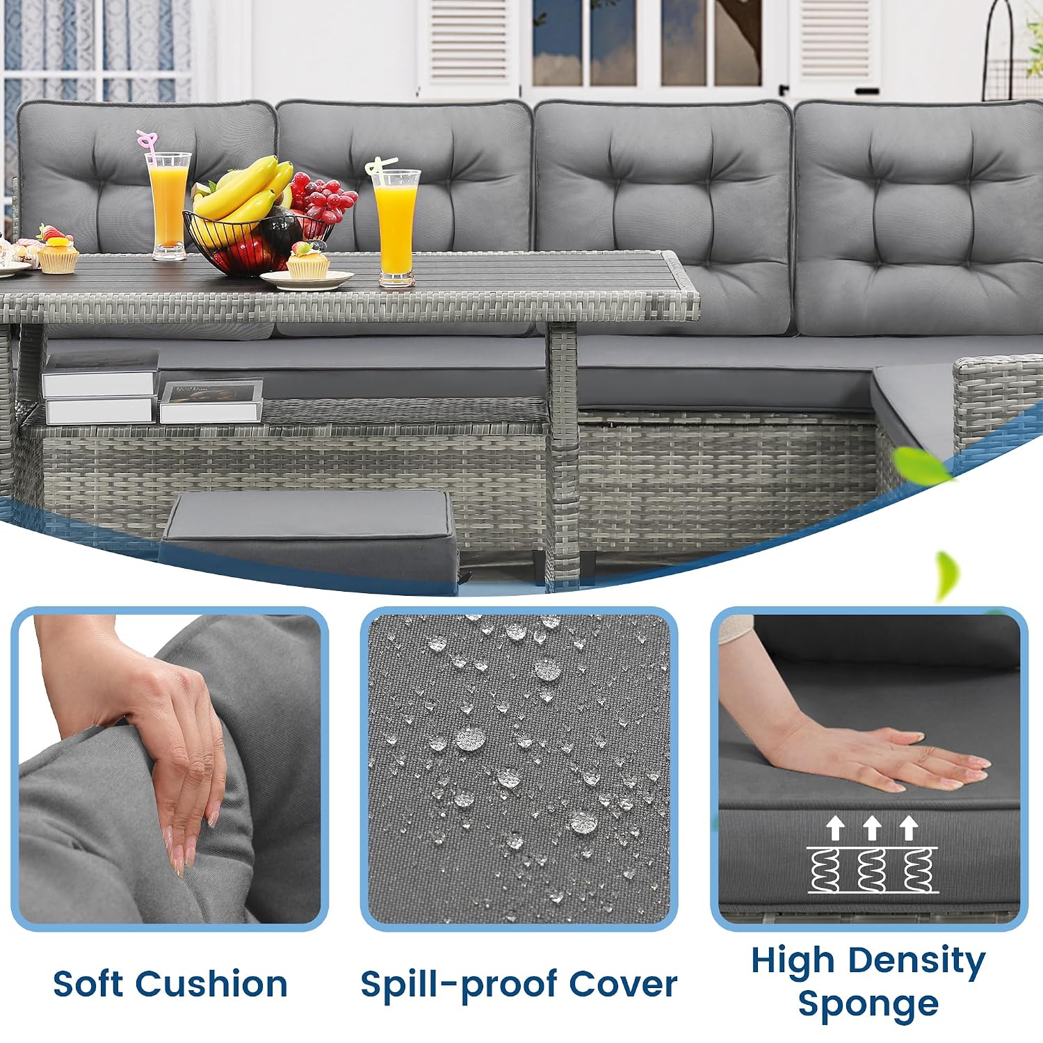 6 Piece Patio Furniture Set, D - Outdoor Furniture Ideas ulasan dan harga