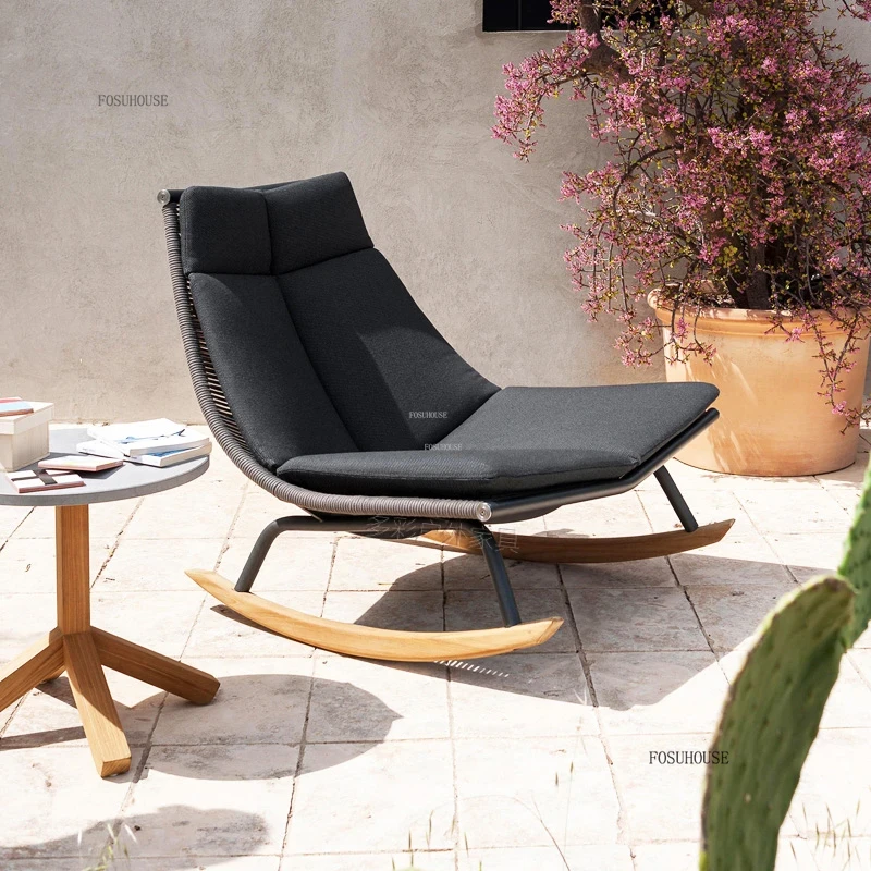 ✿。Balcony Rocking Chair Rattan - Outdoor Furniture Japanese Style ulasan dan harga