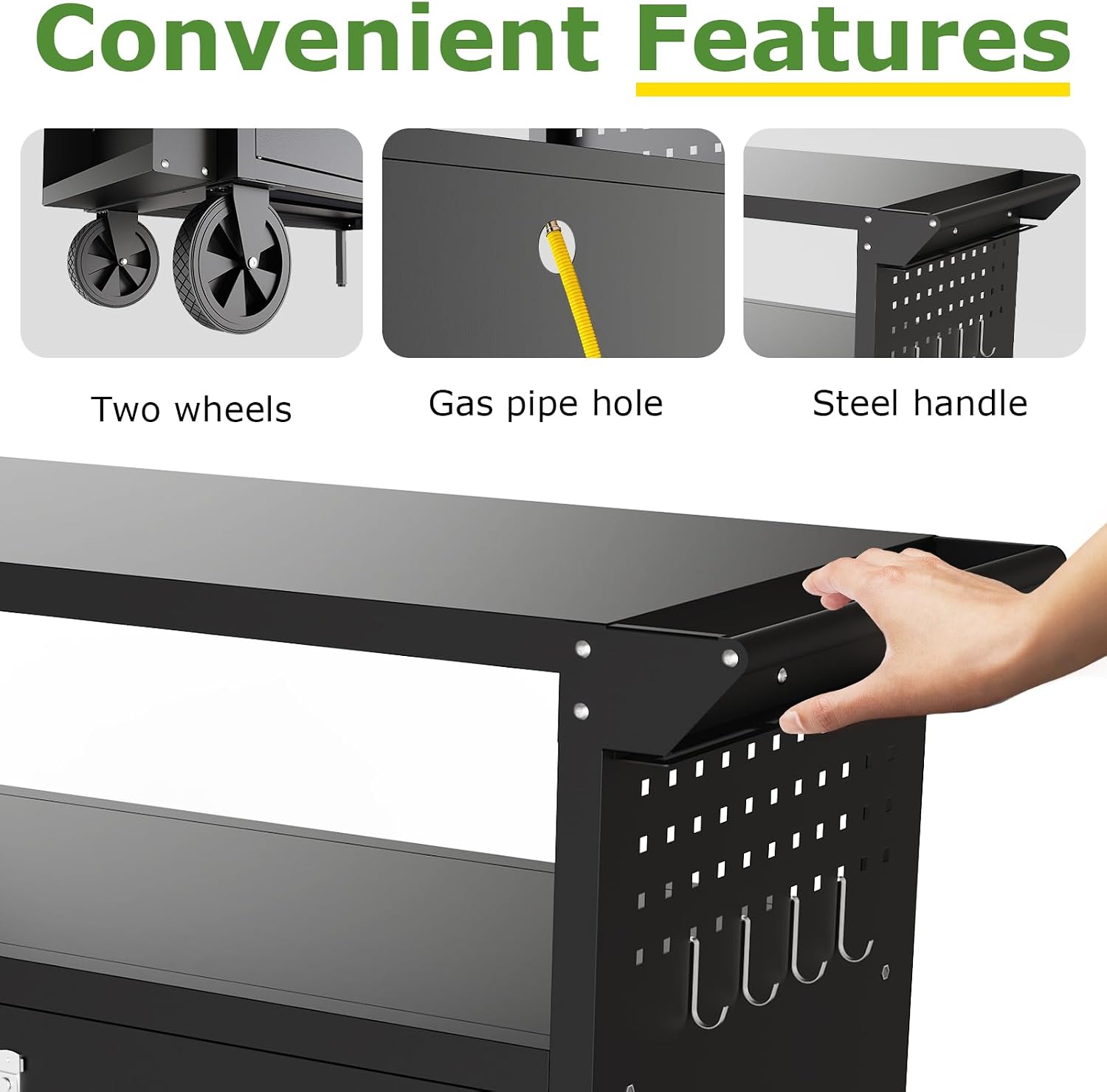 Outdoor Grill Cart Table With  - Outdoor Furniture Patio ulasan dan harga