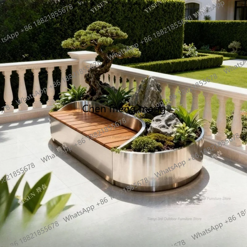 D80 Stainless Steel Flower Box - Garden Bench Metal ulasan dan harga