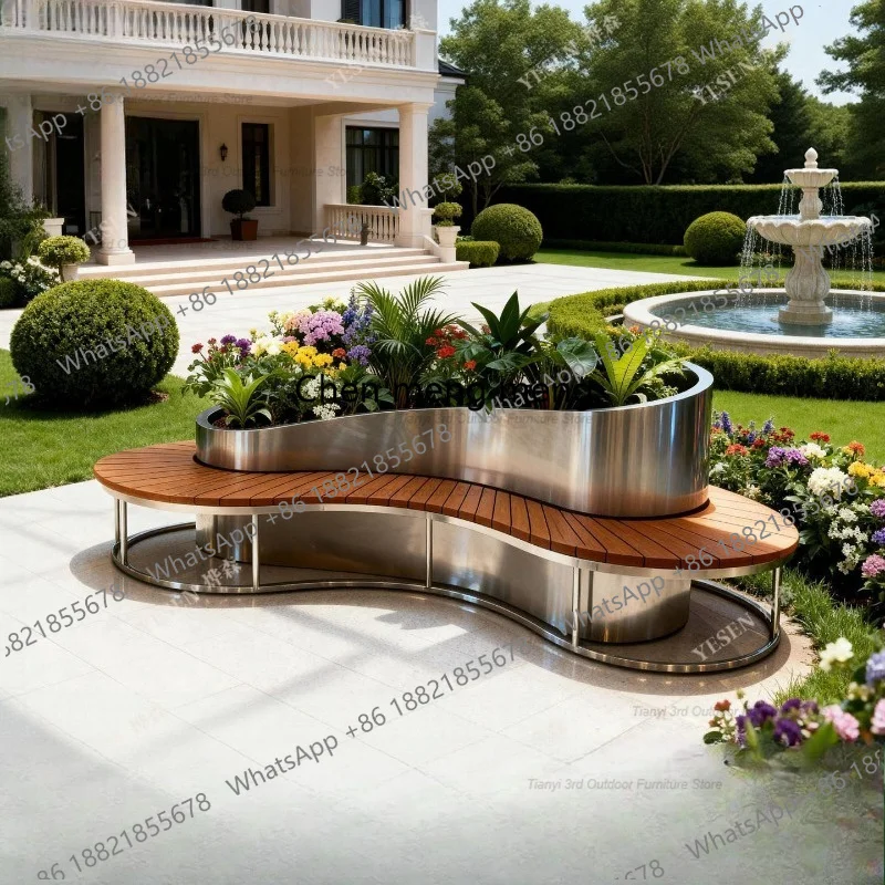 D80 Stainless Steel Flower Box - Garden Bench Metal ulasan dan harga