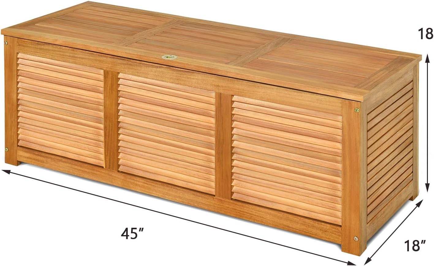 Acacia Wood Deck Box, Large Pa - Garden Storage Box ulasan dan harga