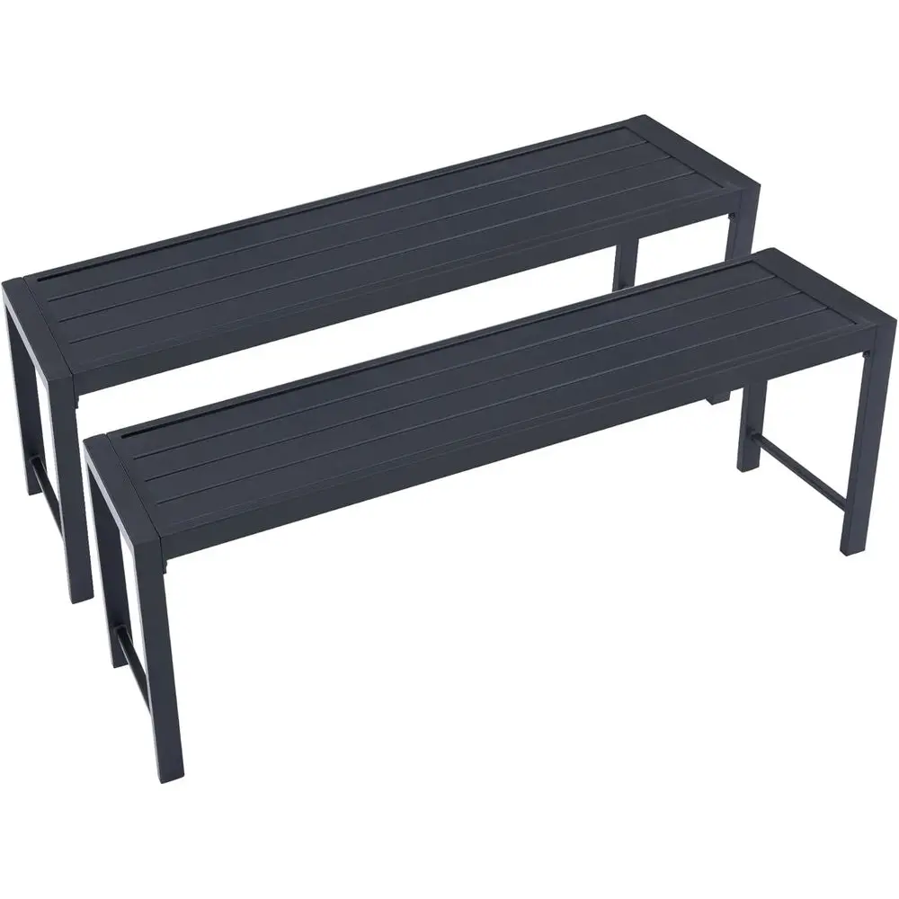 Set of 2, 51 Long Outdoor Meta - Garden Bench Metal ulasan dan harga