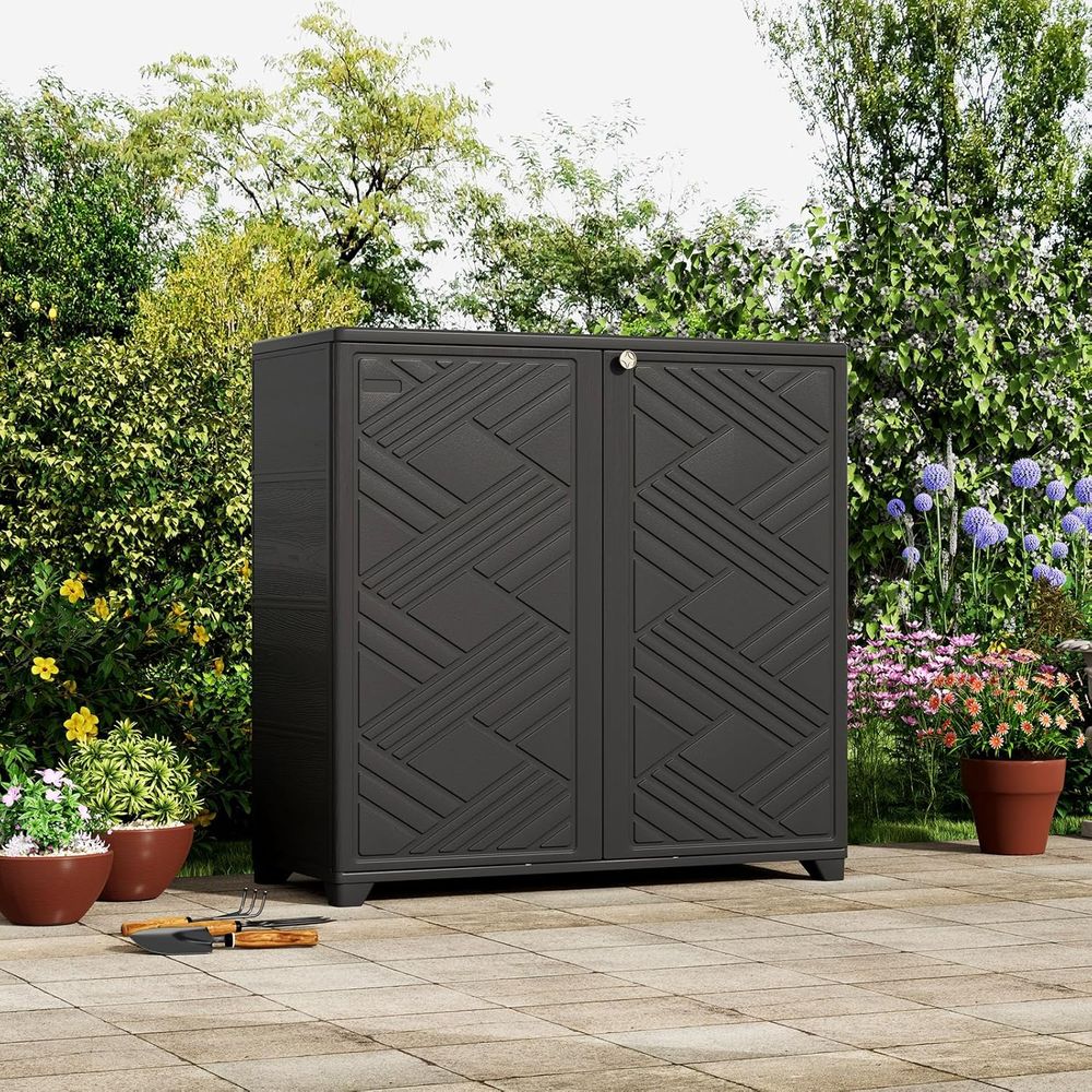 Indoor/Outdoor Storage Cabinet - Garden Storage Box ulasan dan harga
