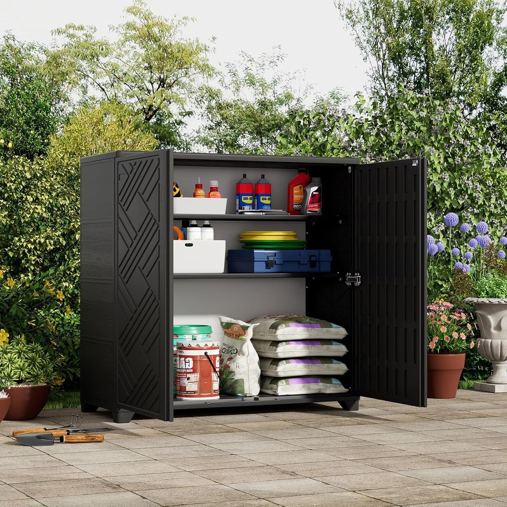 Indoor/Outdoor Storage Cabinet - Garden Storage Box ulasan dan harga