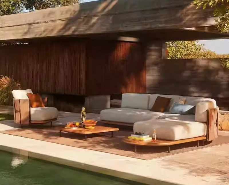 Nordic outdoor rattan sofa vil - Outdoor Furniture Design ulasan dan harga
