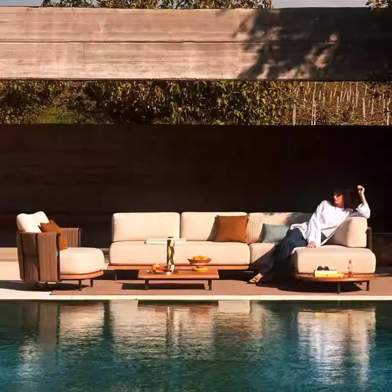 Nordic outdoor rattan sofa vil - Outdoor Furniture Design ulasan dan harga
