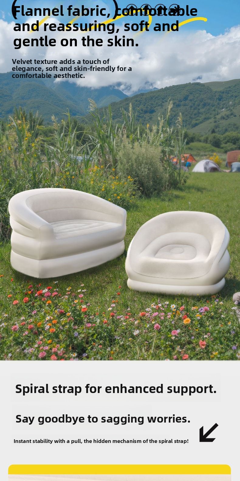 Portable Iatable Sofa for Cam  - Outdoor Furniture Design ulasan dan harga