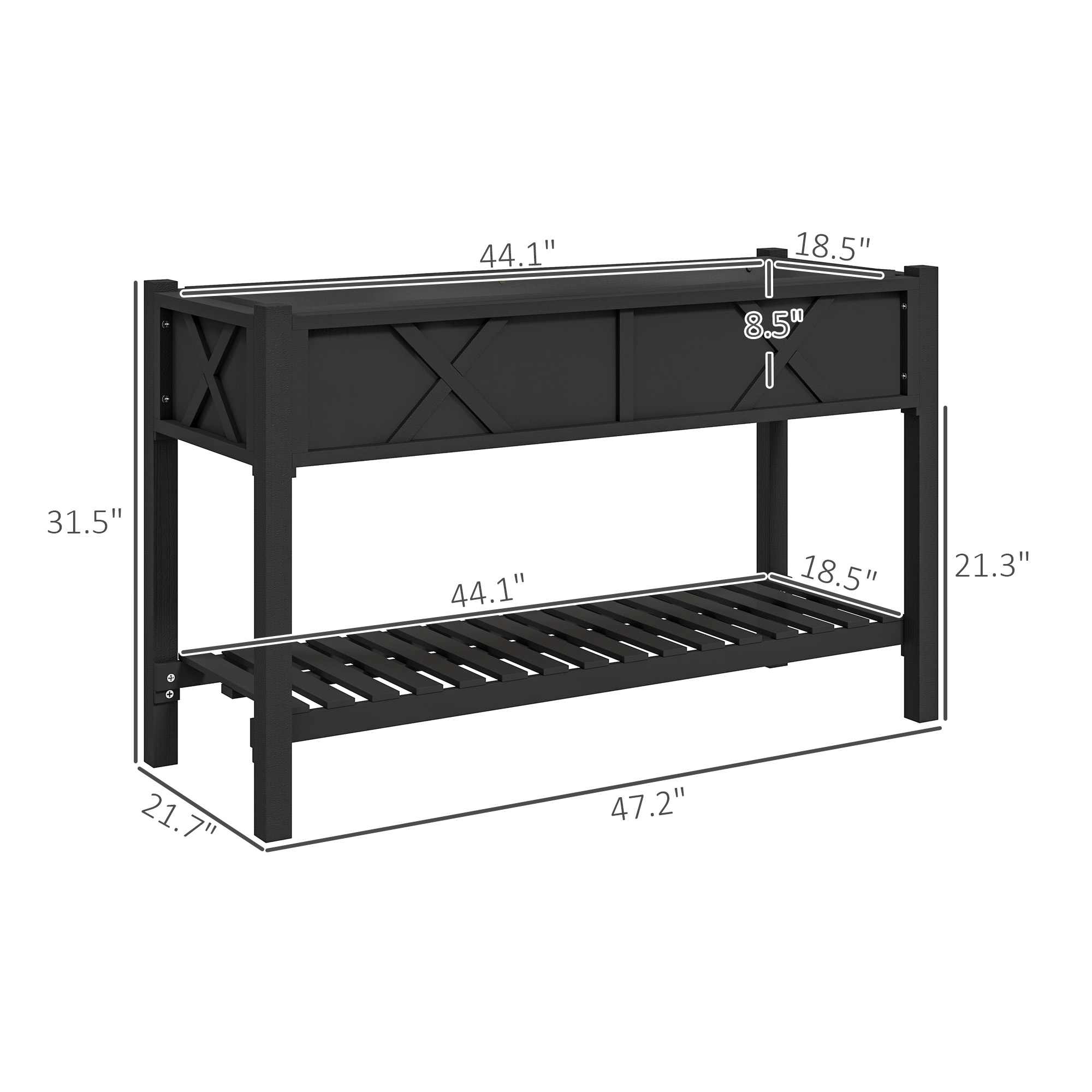 Elevated Wood Planter Box,Rais - Garden Storage Box ulasan dan harga