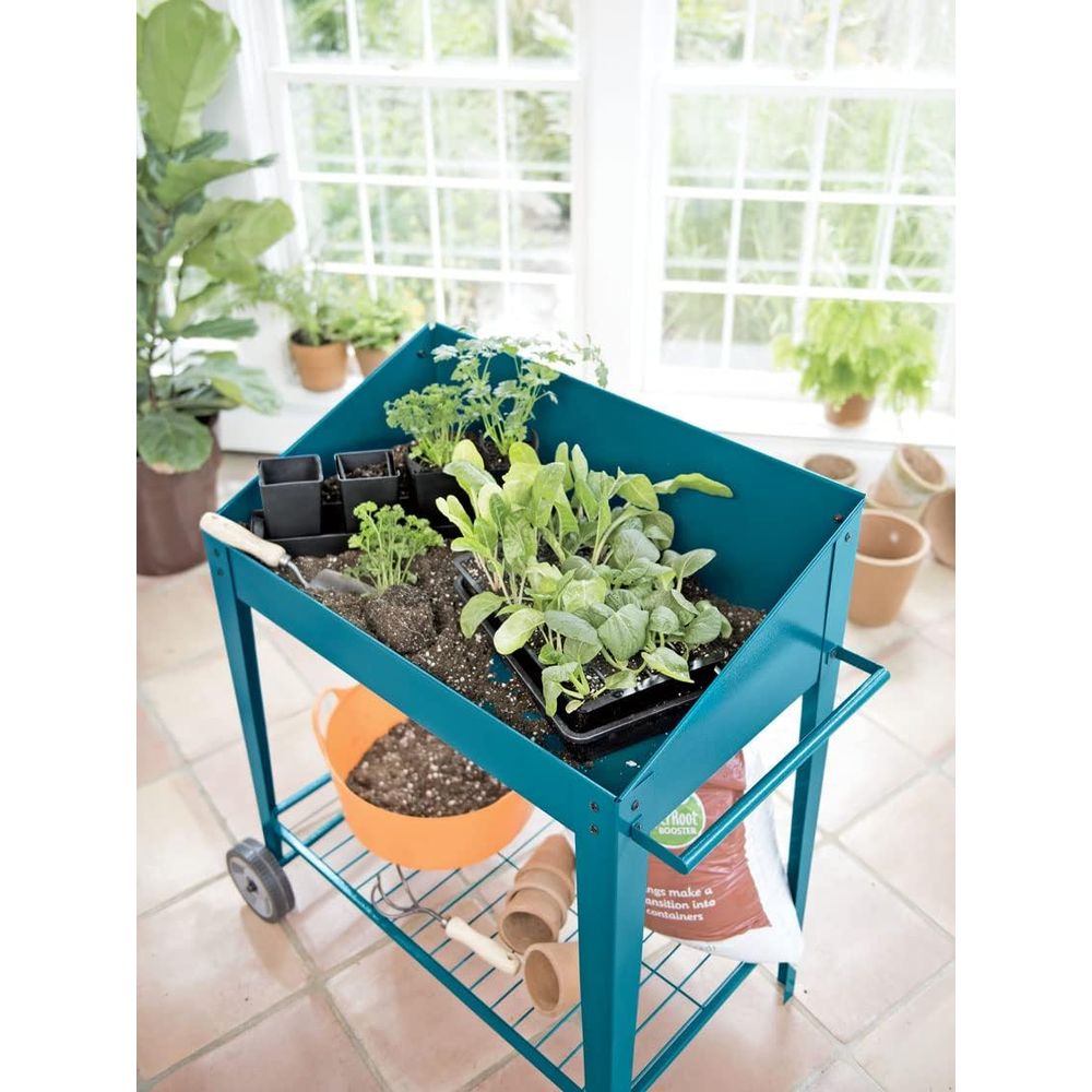 Demeter Metal Potting Bench wi - Garden Bench Metal ulasan dan harga