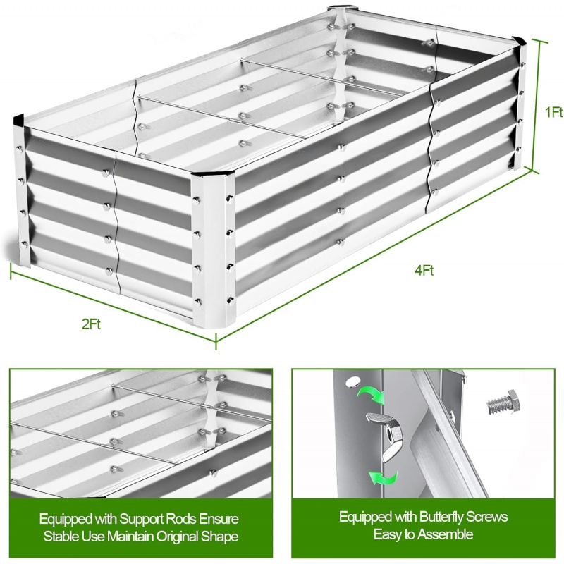 Large Bottomless Galvanized Ga - Garden Storage Box ulasan dan harga