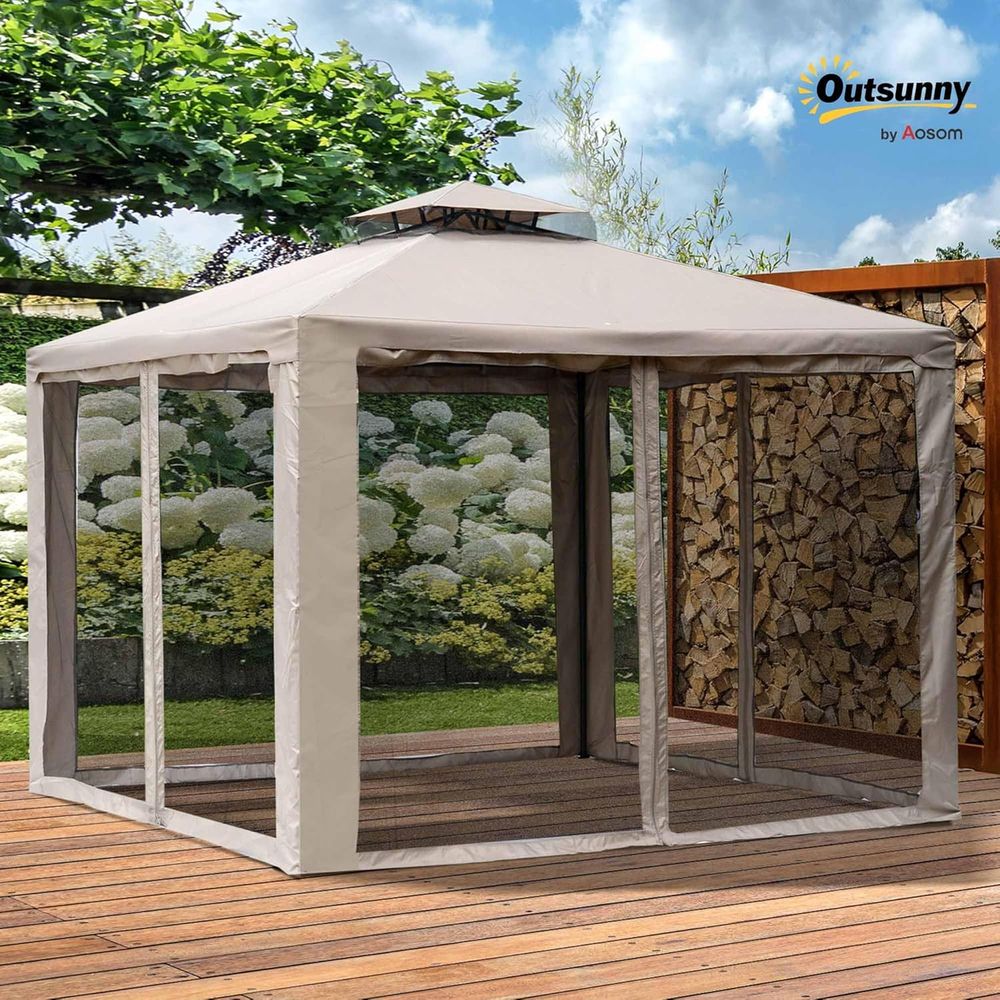 9.6' x 9.6' Patio Gazebo, Outd - Outdoor Furniture Patio ulasan dan harga
