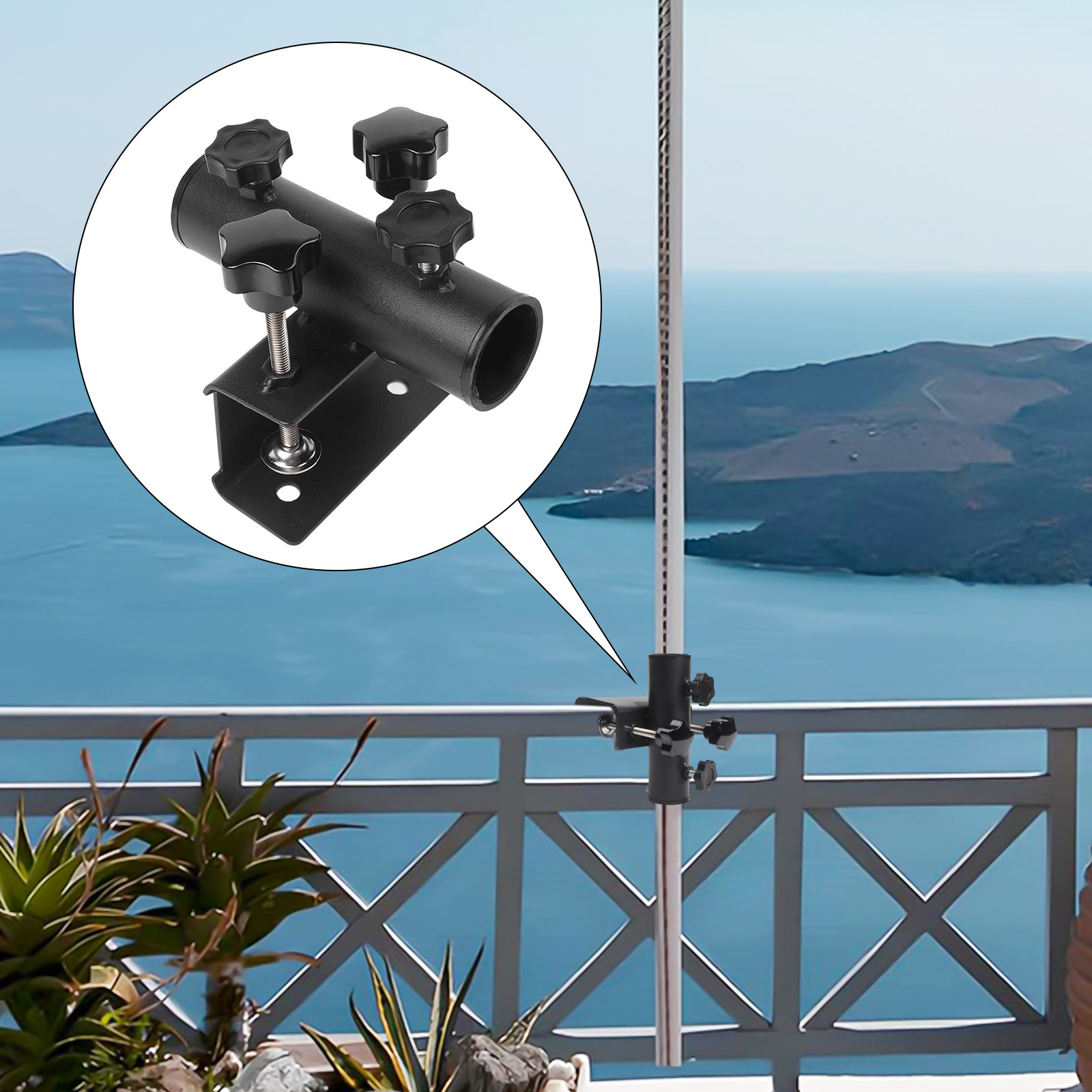 Balcony Umbrella Holder Clamp  - Outdoor Furniture Ideas ulasan dan harga