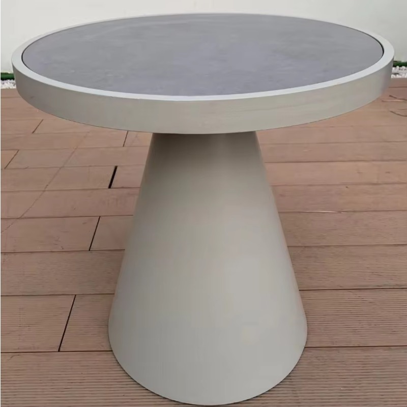 Modern Nordic Round Coffee Tab - Outdoor Furniture Japanese Style ulasan dan harga