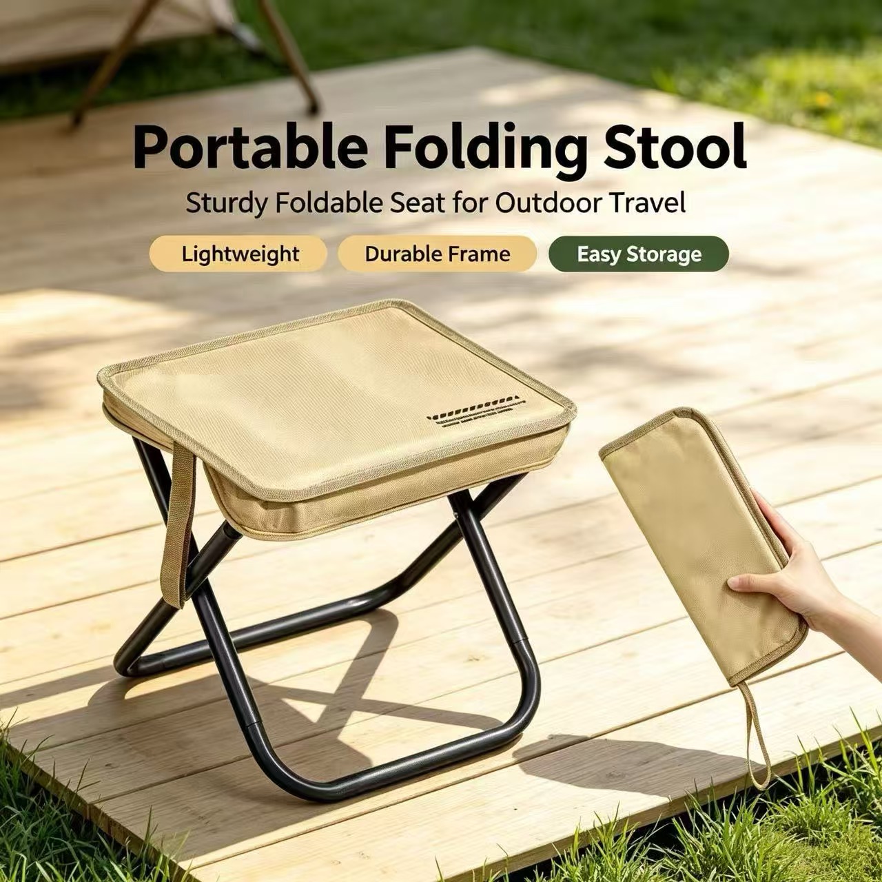 Magza Portable Folding Stool U - Outdoor Furniture Used ulasan dan harga