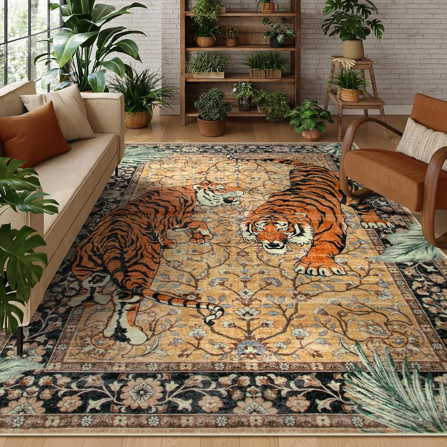 Jungle Tiger Rug for Living Ro - Outdoor Furniture For Cafe ulasan dan harga