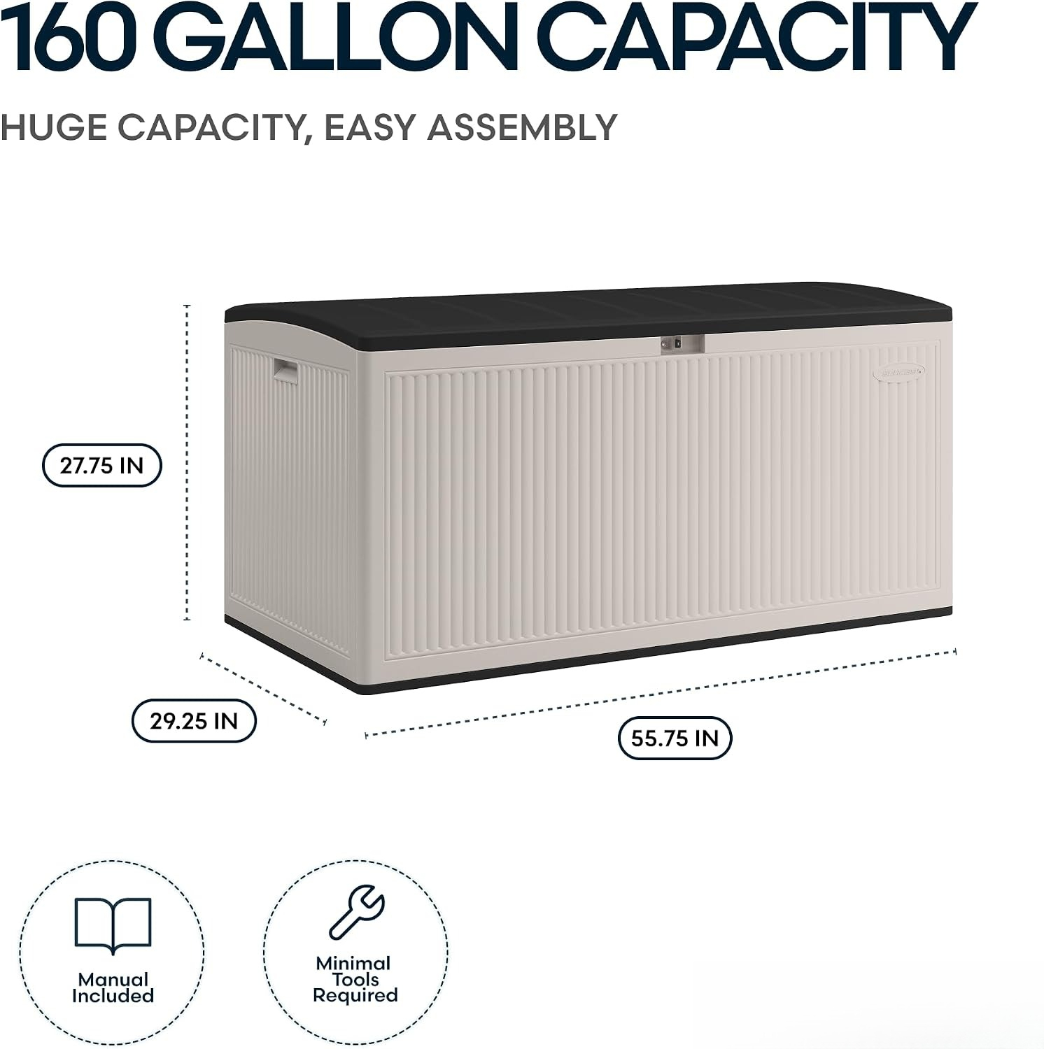 Indoor Outdoor Storage Box 160 - Garden Storage Box ulasan dan harga