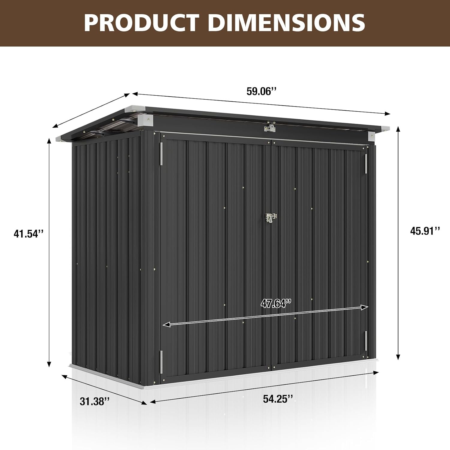 Outdoor Trash Can Storage Shed - Garden Storage Box ulasan dan harga