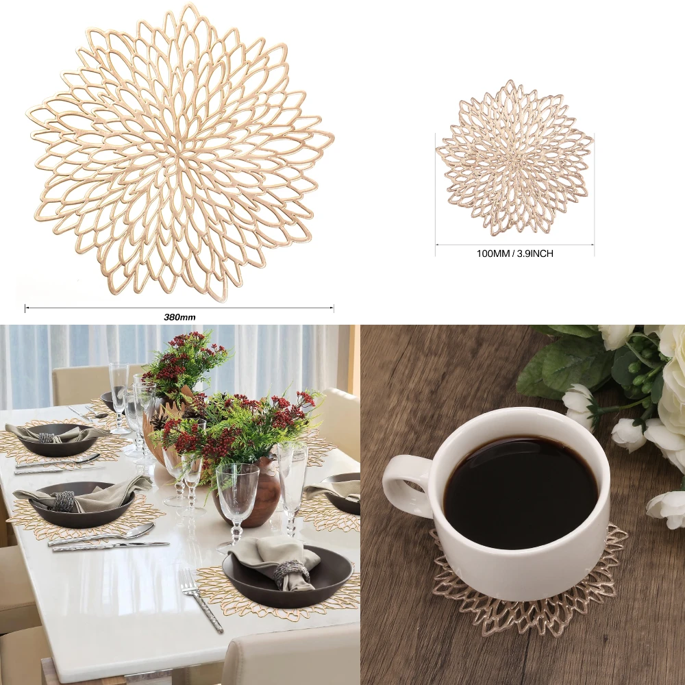 Set of 4 Metallic Placemats Se - Outdoor Furniture Design ulasan dan harga